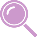 Icon of a magnifying glass symbolizing interview evaluation